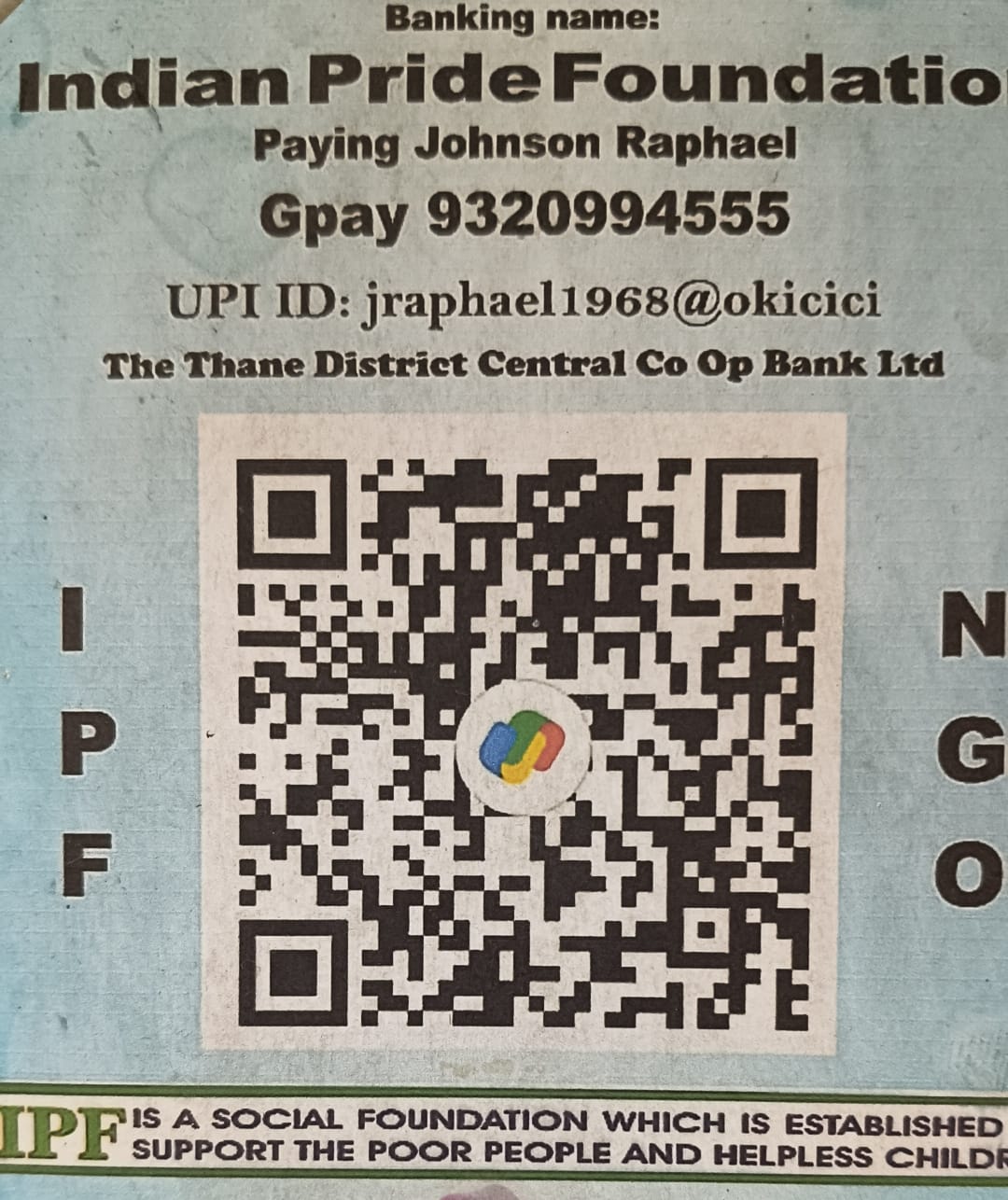 Indian Pride Foundation Donation QR Code